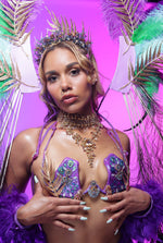 Load image into Gallery viewer, Plume Royale Backline| Carnival Custome